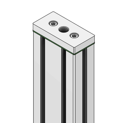 32-459014G-1 MODULAR SOLUTIONS PNEUMATIC PLATE 45MM X 90MM WITH GASKET 1/4 G THREADED CENTER THRU HOLE